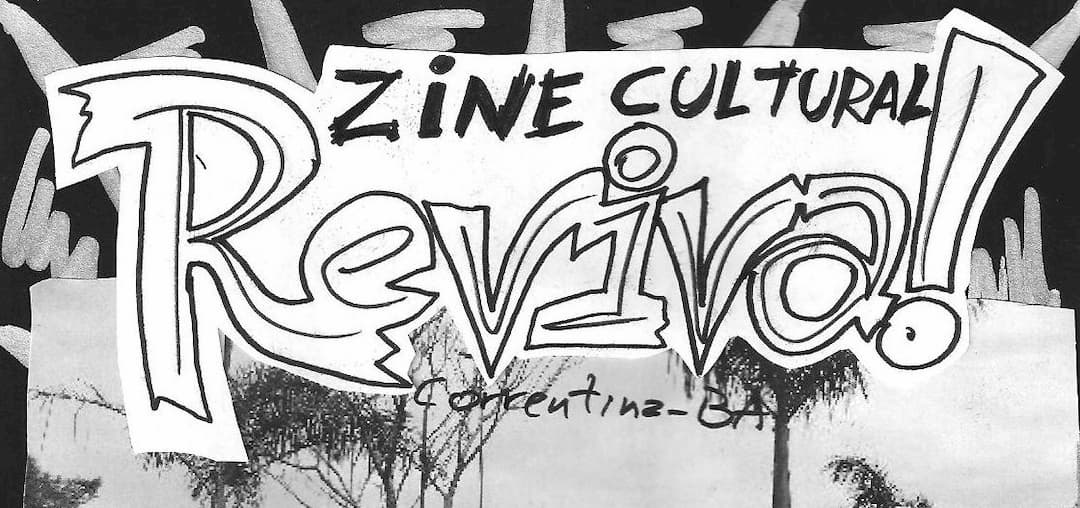 Zine Cultural Reviva Correntina-BA, escrito à mão na capa do zine